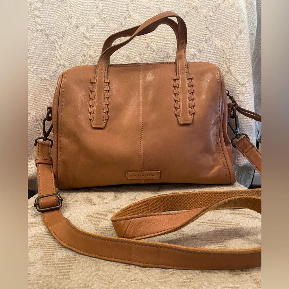 Lucky Brand leather Amber Satchel shoulder bag.